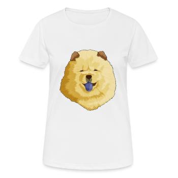 Chow Chow chien - T-shirt respirant Femme - blanc - Devant - AI Model Female 172 dark (172cm)