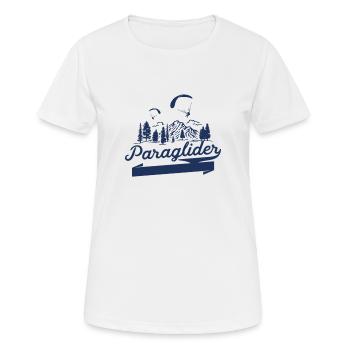 Pilot Gleitschirm Paragliding Fliegen Paraglider - Frauen T-Shirt atmungsaktiv - Weiß - Vorne - AI Model Female 172 dark (172cm)