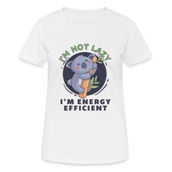 Koala I'm Not Lazy I'm Energy Efficient - Women's Breathable T-Shirt - white - Front - AI Model Female 172 dark (172cm)