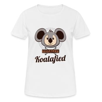 Totally Koalafied Funny Koala Bear Funny Meme - Frauen T-Shirt atmungsaktiv - Weiß - Vorne - AI Model Female 172 dark (172cm)