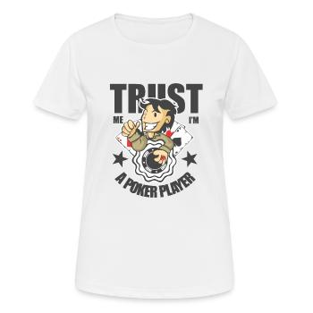 Poker Spieler Casino Glücksspiel Karten Geschenk - Frauen T-Shirt atmungsaktiv - Weiß - Vorne - AI Model Female 172 dark (172cm)