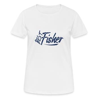 Hochseeangeln Fischen Angeln Fischer Angler - Frauen T-Shirt atmungsaktiv - Weiß - Vorne - AI Model Female 172 dark (172cm)