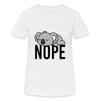 Nope Funny Koala fan - Women's Breathable T-Shirt - white - Front - AI Model Female 172 dark (172cm)