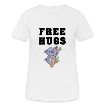 Free Hugs Cute Koala Fashion Design - Frauen T-Shirt atmungsaktiv - Weiß - Vorne - AI Model Female 172 dark (172cm)