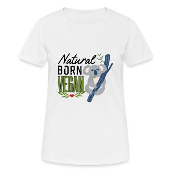 Natural Born Vegan | Koala Healthy Food Lifestyle - Frauen T-Shirt atmungsaktiv - Weiß - Vorne - AI Model Female 172 dark (172cm)