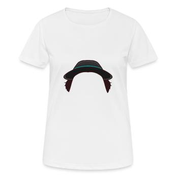 Hat with sideburns - Women's Breathable T-Shirt - white - Front - AI Model Female 172 dark (172cm)