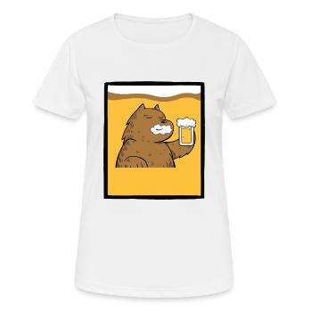 Beer bear - Women's Breathable T-Shirt - white - Front - AI Model Female 172 dark (172cm)