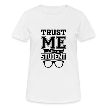 Étudiant - T-shirt respirant Femme - blanc - Devant - AI Model Female 172 dark (172cm)