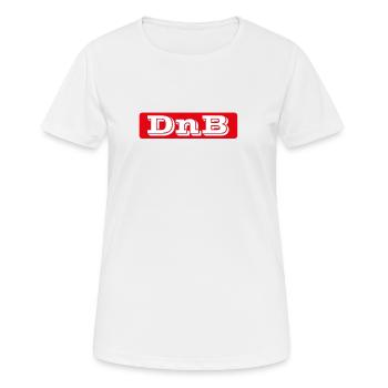 Drum and Bass Geschenk Idee DnB - Frauen T-Shirt atmungsaktiv - Weiß - Vorne - AI Model Female 172 dark (172cm)