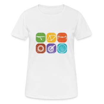 bicycle - Women's Breathable T-Shirt - white - Front - AI Model Female 172 dark (172cm)