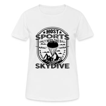 Skydive Funny Sports Gift Skydiving - Women's Breathable T-Shirt - white - Front - AI Model Female 172 dark (172cm)