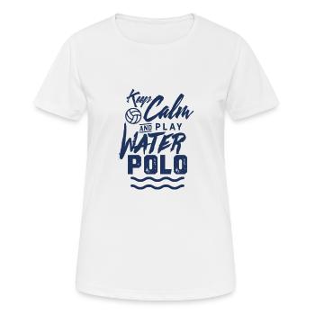 Wasserball - Frauen T-Shirt atmungsaktiv - Weiß - Vorne - AI Model Female 172 dark (172cm)