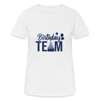 Birthday party - Women's Breathable T-Shirt - white - Front - AI Model Female 172 dark (172cm)