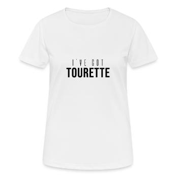 Tick Syndrom Tourettes Tourette Behinderung - Frauen T-Shirt atmungsaktiv - Weiß - Vorne - AI Model Female 172 dark (172cm)