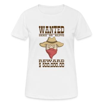 Wanted, Gesucht - Frauen T-Shirt atmungsaktiv - Weiß - Vorne - AI Model Female 172 dark (172cm)