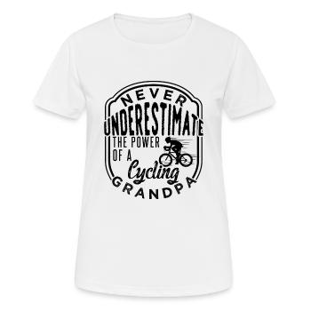 Cool Cycling Grandpa - Women's Breathable T-Shirt - white - Front - AI Model Female 172 dark (172cm)