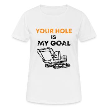 Excavator driver Excavator saying - Women's Breathable T-Shirt - white - Front - AI Model Female 172 dark (172cm)