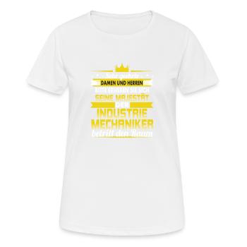 Sa Majesté le mécanicien industriel - T-shirt respirant Femme - blanc - Devant - AI Model Female 172 dark (172cm)