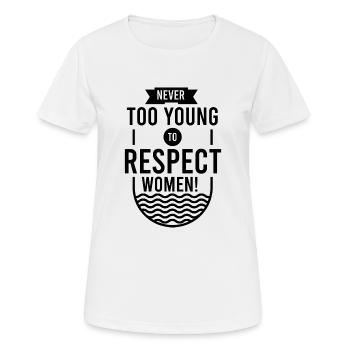 féminisme - T-shirt respirant Femme - blanc - Devant - AI Model Female 172 dark (172cm)