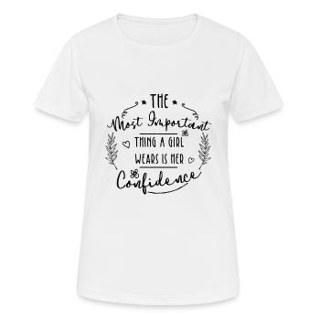 Feminismus Frauenpower - Frauen T-Shirt atmungsaktiv - Weiß - Vorne - AI Model Female 172 dark (172cm)
