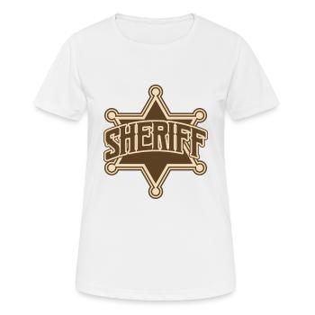 Sheriff Stern - Women's Breathable T-Shirt - white - Front - AI Model Female 172 dark (172cm)