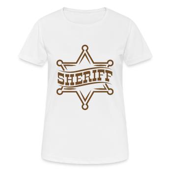 Sheriff Stern - Women's Breathable T-Shirt - white - Front - AI Model Female 172 dark (172cm)