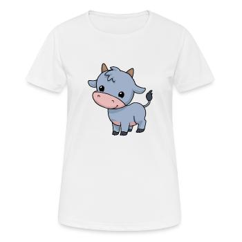 Taurus Sternzeichen Stier - Frauen T-Shirt atmungsaktiv - Weiß - Vorne - AI Model Female 172 dark (172cm)