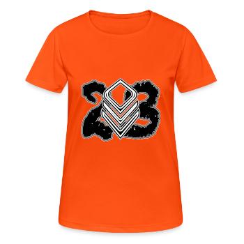 Tekno Free Party Soundsystem 23 Spiral Tribe s - Frauen T-Shirt atmungsaktiv - Neonorange - Vorne - AI Model Female 172 dark (172cm)