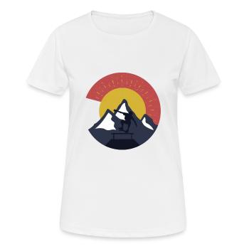 Skate Skater Skateboard Skaten Berg - Frauen T-Shirt atmungsaktiv - Weiß - Vorne - AI Model Female 172 dark (172cm)