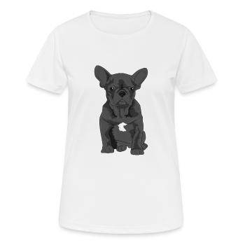 Bulldogge - Frauen T-Shirt atmungsaktiv - Weiß - Vorne - AI Model Female 172 dark (172cm)
