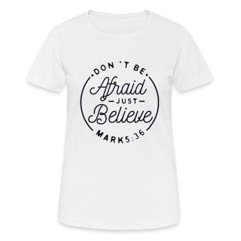 Glaube, Christlich, Glaube - Frauen T-Shirt atmungsaktiv - Weiß - Vorne - AI Model Female 172 dark (172cm)