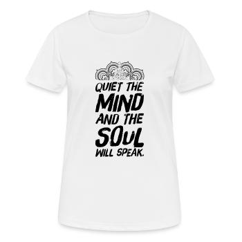 Méditation yoga bouddhisme énonciations âme - T-shirt respirant Femme - blanc - Devant - AI Model Female 172 dark (172cm)