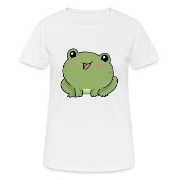 Petite grenouille - T-shirt respirant Femme - blanc - Devant - AI Model Female 172 dark (172cm)