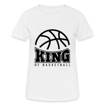 basket-ball - T-shirt respirant Femme - blanc - Devant - AI Model Female 172 dark (172cm)