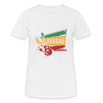 Reggae Guitar Reggaeton Reggaestyle Music - Women's Breathable T-Shirt - white - Front - AI Model Female 172 dark (172cm)