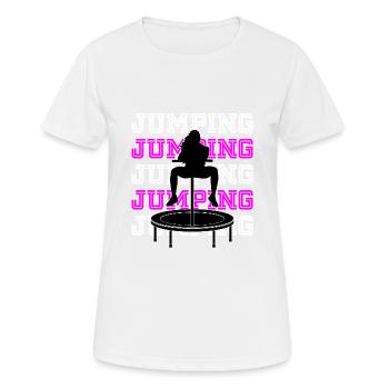 Jumping trampoline Fitness Sport à la mode - T-shirt respirant Femme - blanc - Devant - AI Model Female 172 dark (172cm)