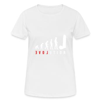 Evolution Dildo - Pour femmes célibataires - T-shirt respirant Femme - blanc - Devant - AI Model Female 172 dark (172cm)