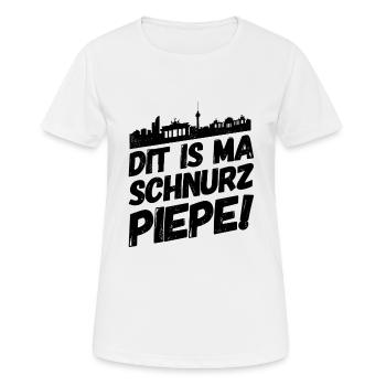 Berlin Berliner Lustige Sprüche Mundart Piepe - Frauen T-Shirt atmungsaktiv - Weiß - Vorne - AI Model Female 172 dark (172cm)