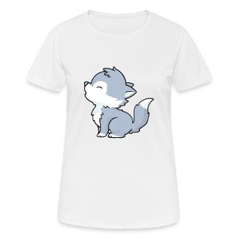 Little Wolf - Women's Breathable T-Shirt - white - Front - AI Model Female 172 dark (172cm)