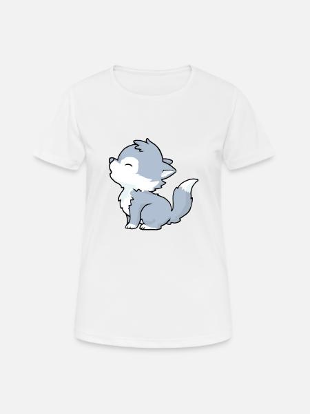 Petit loup - T-shirt respirant Femme - blanc