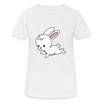 Kleines Häschen - Frauen T-Shirt atmungsaktiv - Weiß - Vorne - AI Model Female 172 dark (172cm)