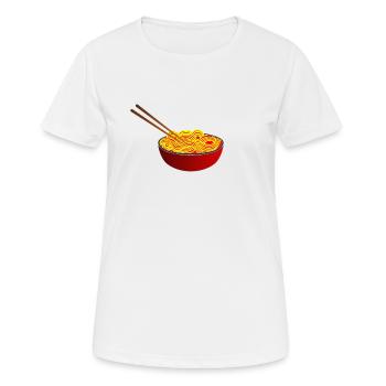 Ramen Stäbchen Asiatisch Nudeln - Frauen T-Shirt atmungsaktiv - Weiß - Vorne - AI Model Female 172 dark (172cm)