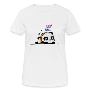 panda k pop rock musik korea asien band fan - Frauen T-Shirt atmungsaktiv - Weiß - Vorne - AI Model Female 172 dark (172cm)