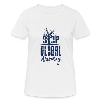 Climate change - Women's Breathable T-Shirt - white - Front - AI Model Female 172 dark (172cm)