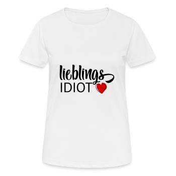 Lieblings Idiot - Frauen T-Shirt atmungsaktiv - Weiß - Vorne - AI Model Female 172 dark (172cm)
