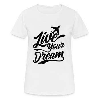 Motivation Proverbes - T-shirt respirant Femme - blanc - Devant - AI Model Female 172 dark (172cm)