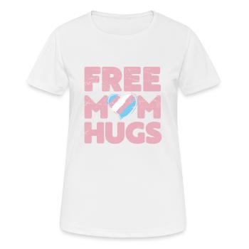 Gratuit maman câlins, gratuit maman câlins Rainbow Gay Pride - T-shirt respirant Femme - blanc - Devant - AI Model Female 172 dark (172cm)