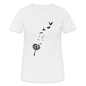 Bat pissenlit - T-shirt respirant Femme - blanc - Devant - AI Model Female 172 dark (172cm)