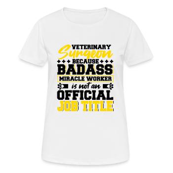Veterinary Surgeon Profession Job Title - Women's Breathable T-Shirt - white - Front - AI Model Female 172 dark (172cm)
