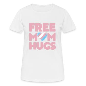 Gratuit maman câlins, gratuit maman câlins Rainbow Gay Pride - T-shirt respirant Femme - blanc - Devant - AI Model Female 172 dark (172cm)